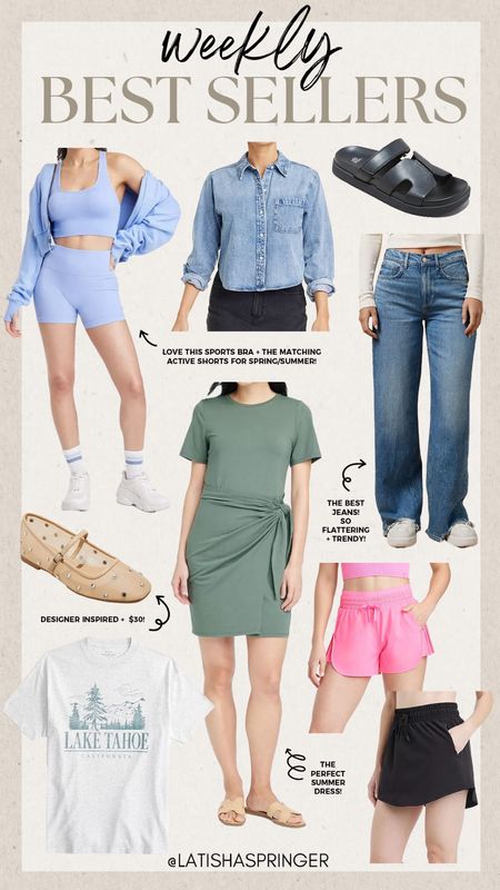 Last week’s best sellers! 

#bestsellers

Target activewear. Spring activewear. Spring shirt dress. Designer inspired embellished baller flats. Designer inspired black strap sandals. Pink activewear shorts. Trendy denim. Wide leg jeans. Chambray button down top. Lake Tahoe graphic tee  

#LTKfindsunder100 #LTKSeasonal #LTKstyletip