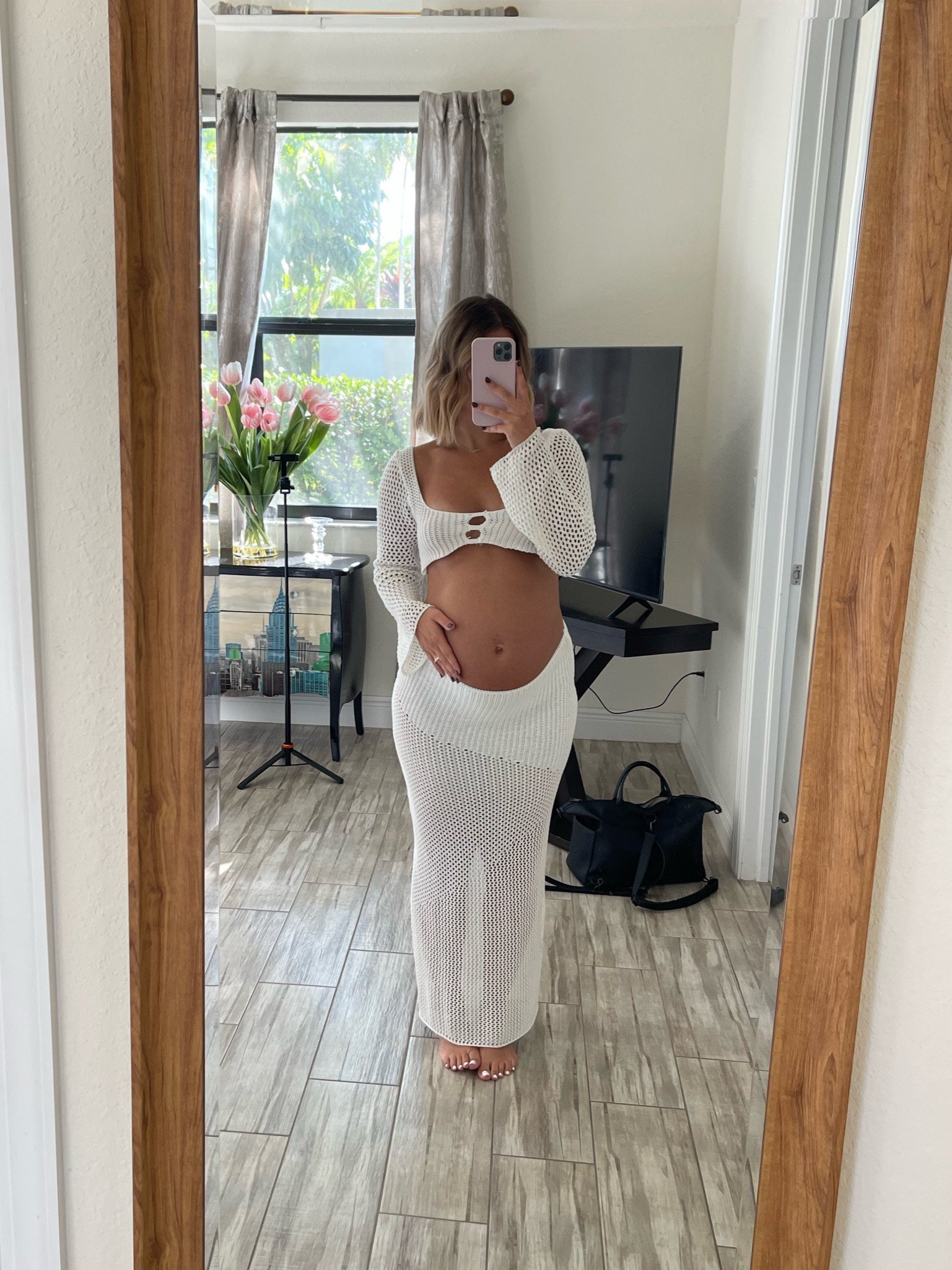 Maternity pictures set | wearing a size medium in both pieces 🤍🐚🌊✨

#LTKBaby #LTKBump #LTKStyleTip