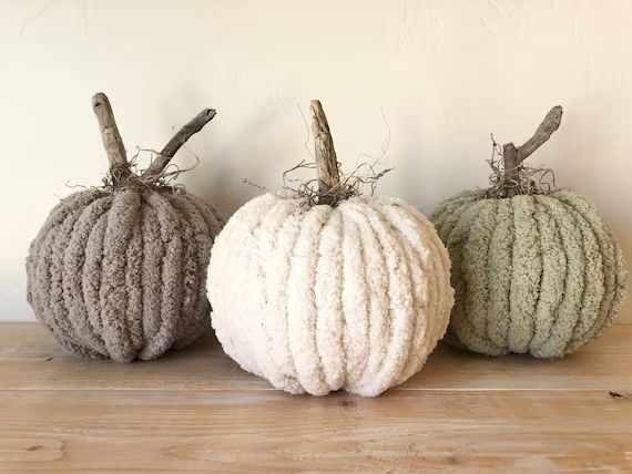 Chunky yarn pumpkin - fall pumpkins - fall - pumpkin | Etsy (US)
