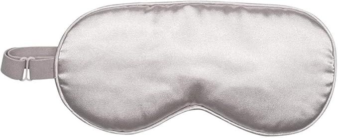Kitsch Satin Sleep Mask, Adjustable Eye Mask for Sleeping, Satin Blindfold (Silver) | Amazon (US)