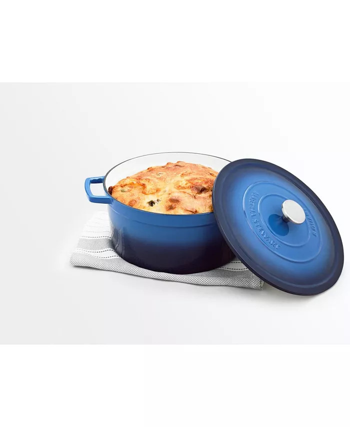 CLOSEOUT! Enameled Cast Iron Round 8-Qt. Dutch Oven | Macys (US)