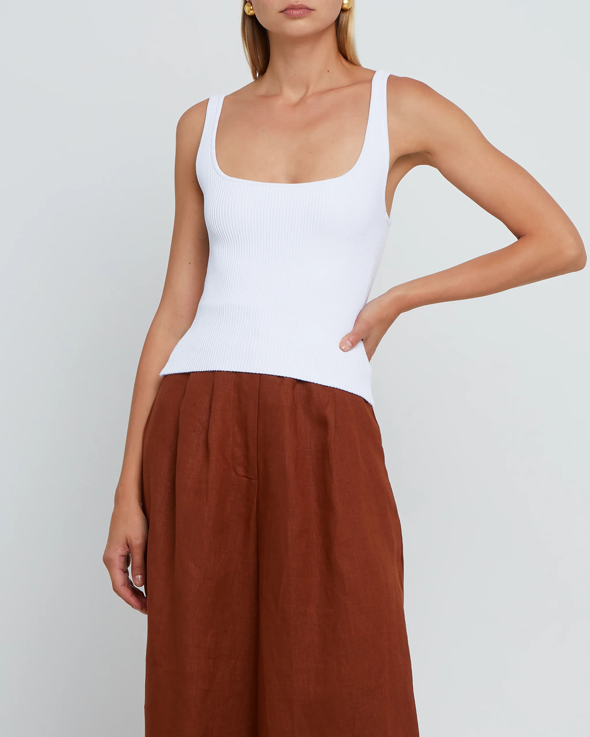 Sculpting Knit Squareneck Tank | Few Moda
