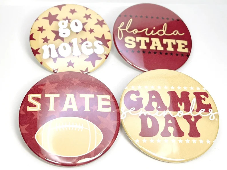 Fsu Seminoles Gameday Buttons Official Licensed Florida State - Etsy | Etsy (US)