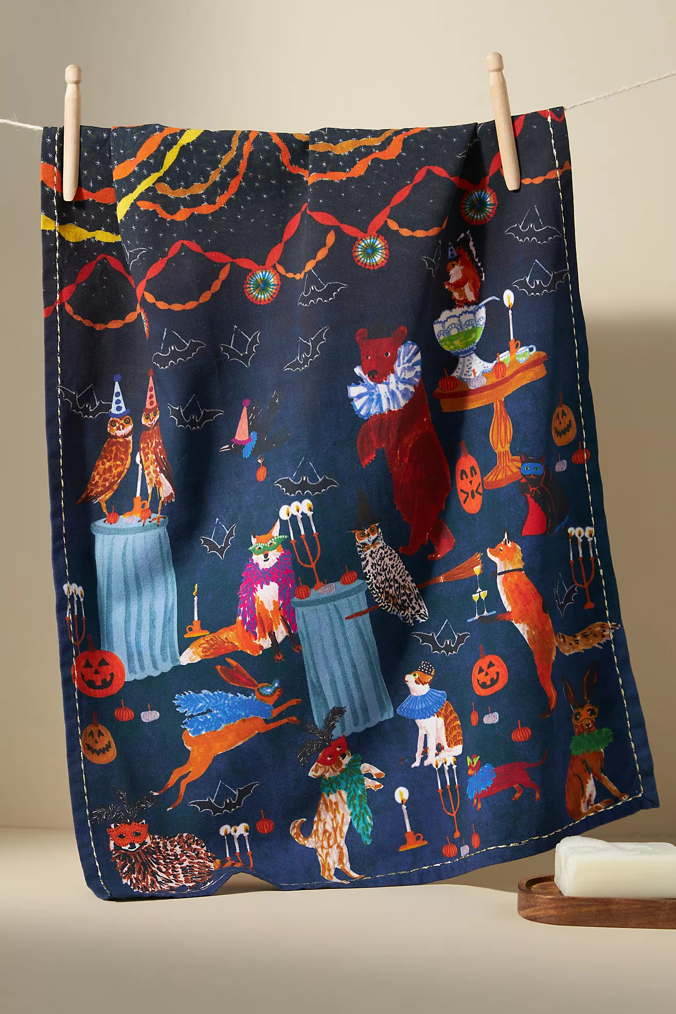 Halloween Masquerade Dish Towel | Anthropologie (US)