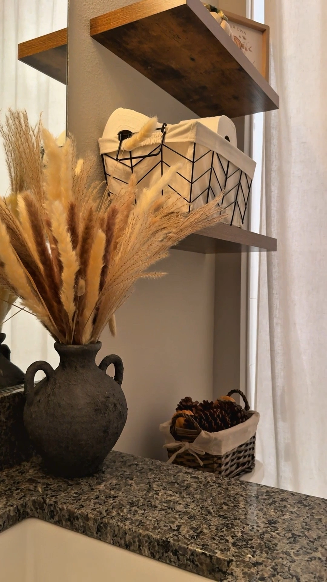 Proof that a seasonal switch doesn’t need a full makeover 🪞 just a few fall accents transform the whole vibe. ✨🍁 #LTKhome #FallBathroomStyle

#LTKHome #LTKFallSale #LTKSeasonal