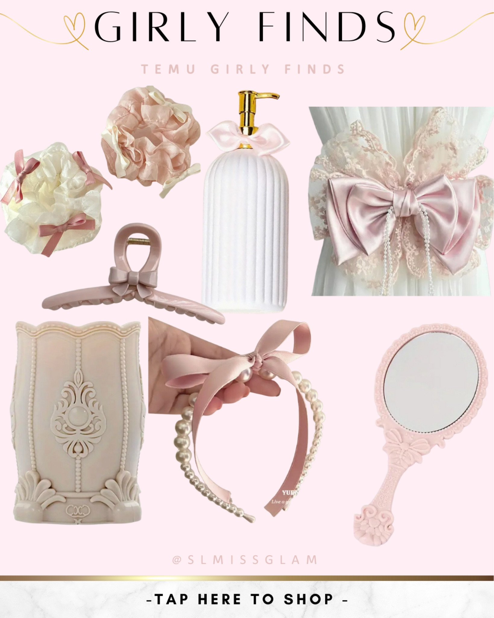 Coquette pink temu finds 🪞🕯️🎀 

#LTKstyletip #LTKU #LTKsalealert