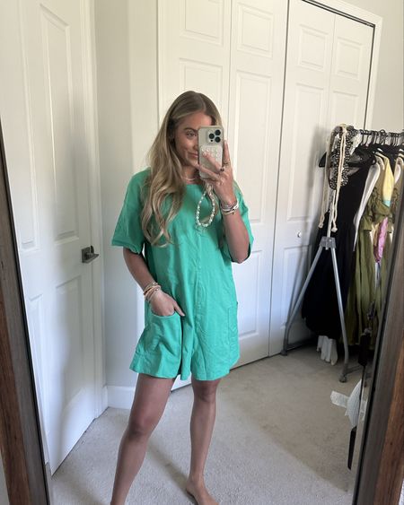 Lianlive Rompers for Women Short Sleeve Oversized Athletic Rompers Reversible Workout Overalls Hot Shot Tee Romper Onesie size small green. #freepeople #lookforless #affordablefashion #budgetfriendly #budgetfashion #freepeopleinspired #freepeopledupes #amazon #amzonfinds #amazonmusthaves #amazonvirtualtryon #amazonfavorites #amazonfashion #founditonamazon #founditonamazonfashion 

#LTKSeasonal #LTKFindsUnder50 #LTKSaleAlert