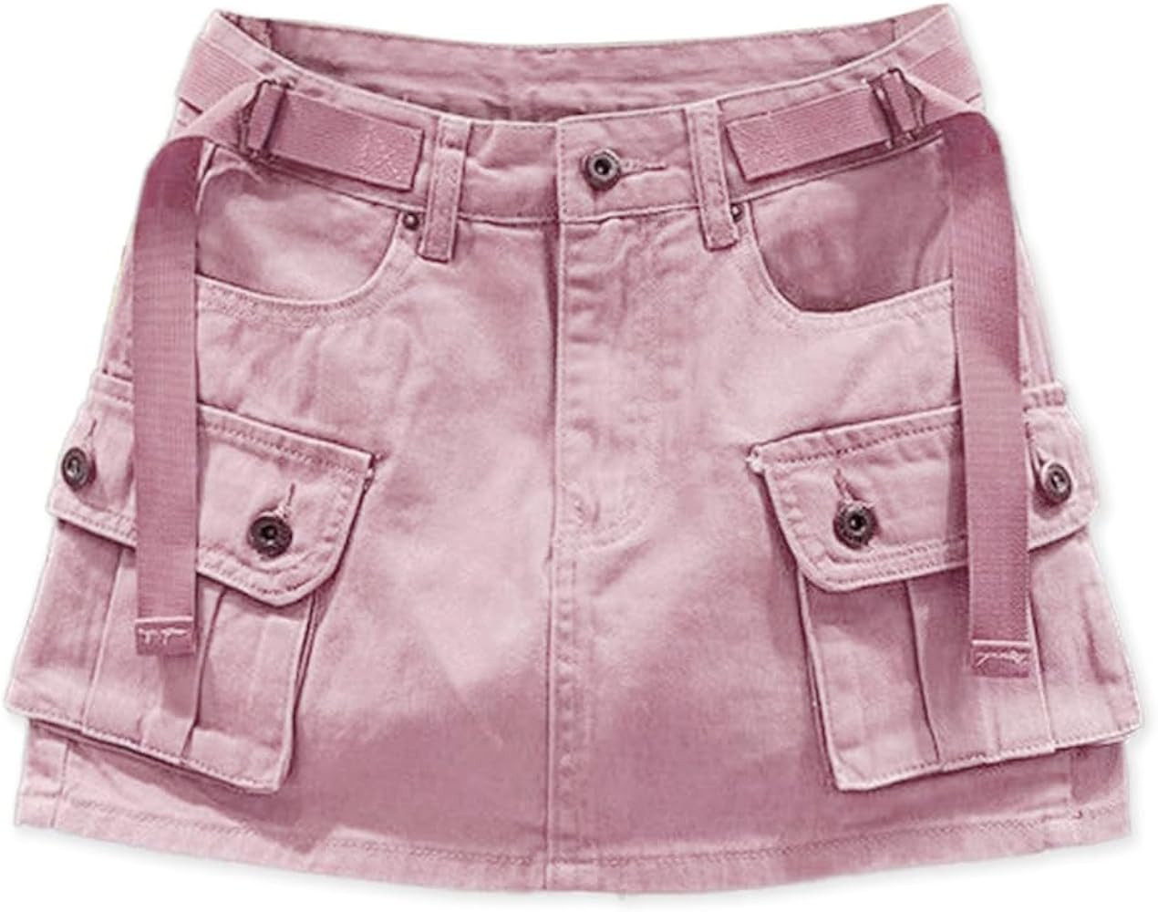 Womens Mini Cargo Skirt Low Waist Y2k Short Denim Jean Skirt | Amazon (US)