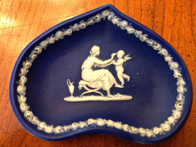 Wedgewood Royal Dark Blue  Dip Heart Dish 4.5” W RARE VINTAGE | eBay US