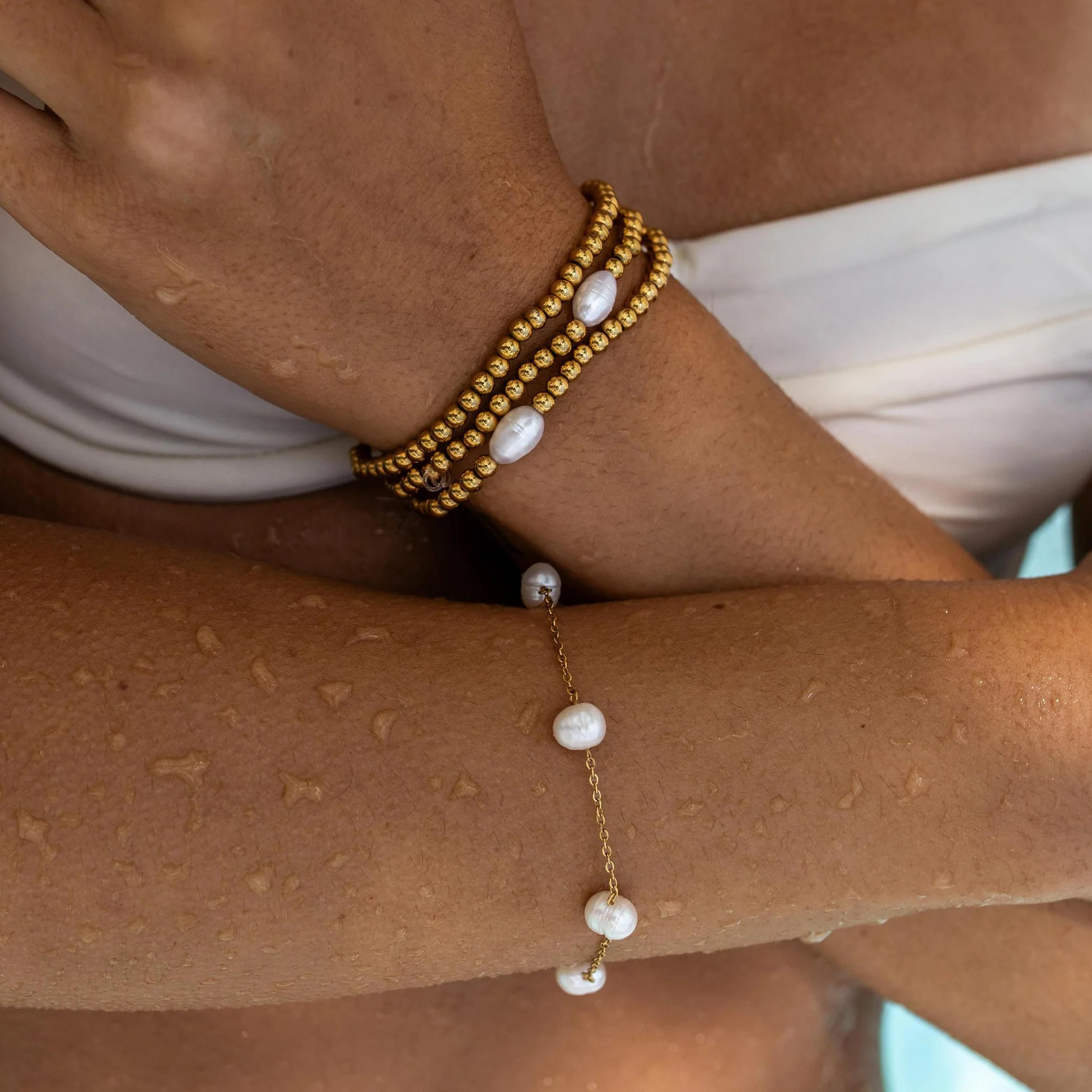 Seaside Pearl Stretch Bracelet | ALCO Jewelry