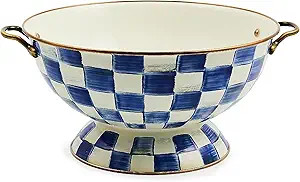 MACKENZIE-CHILDS Enamel Bowl, Serving Bowl for Entertaining, Everything Bowl, Blue-and-White Roya... | Amazon (US)