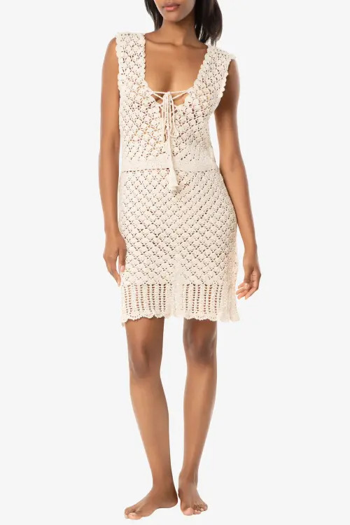 HELEN JON Valentina Crochet Dress in Ivory Crochet at Nordstrom, Size X-Small | Nordstrom