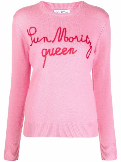 slogan-embroidered jumper | Farfetch (CA)