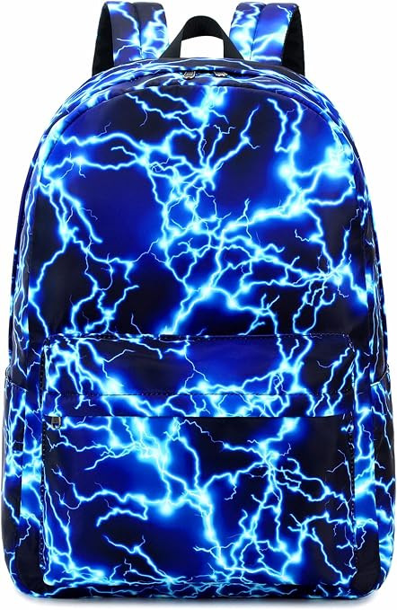 Boy School Backpack Elementary Middle Lightning Bookbag Laptop Teenager Waterproof Lightweight 17... | Amazon (US)