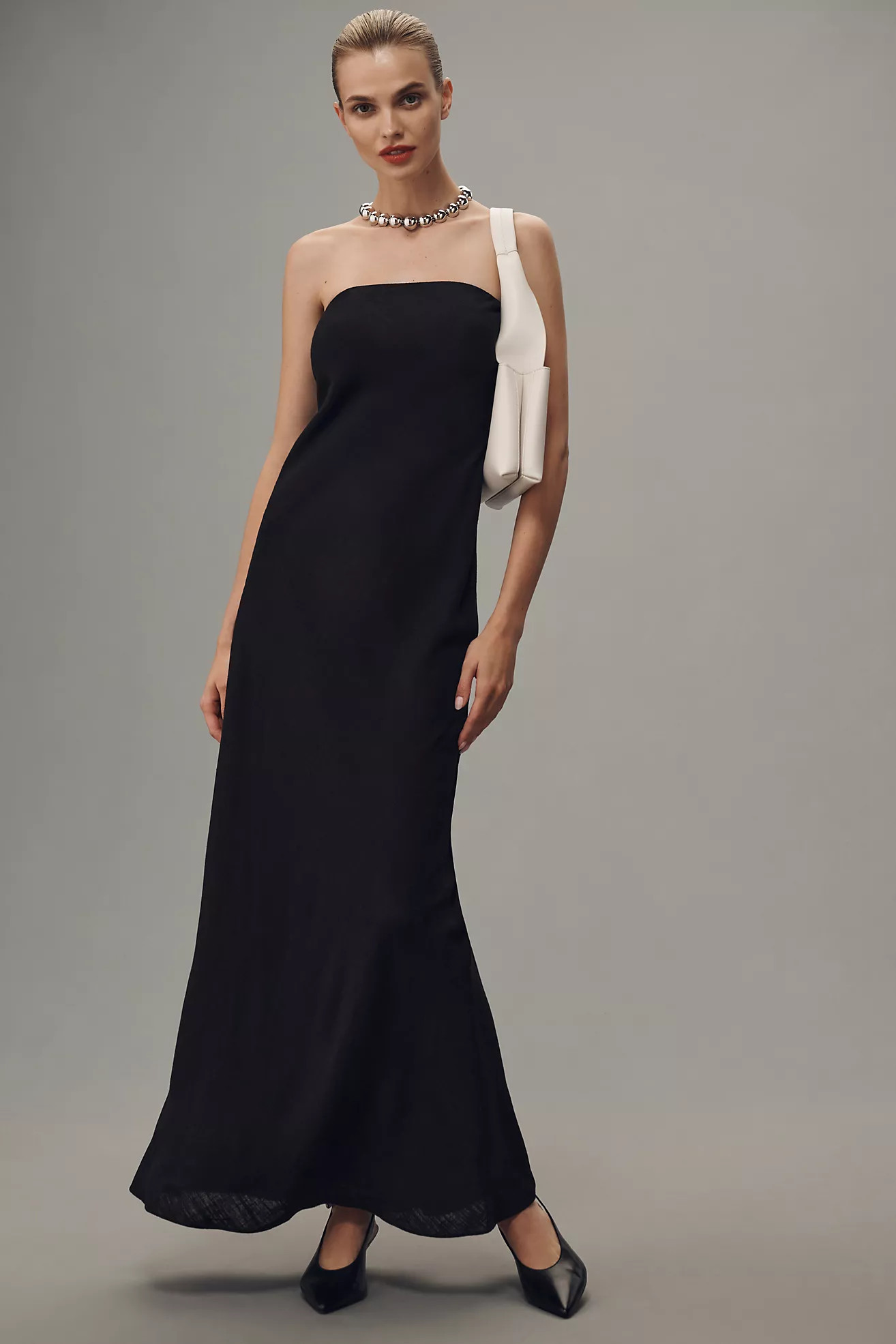 The Fleur Strapless Maxi Slip Dress: Linen Edition | Anthropologie (US)