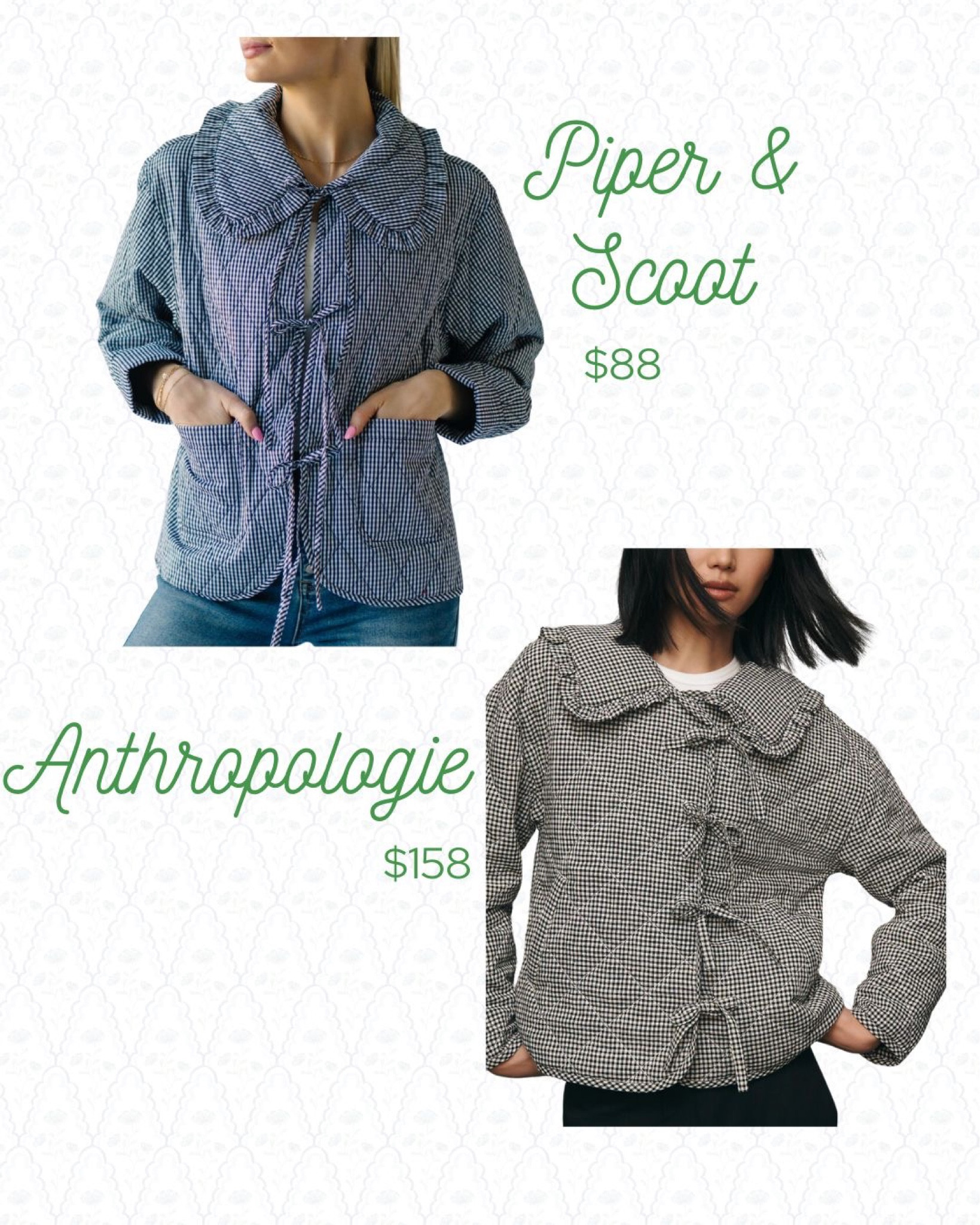 Gingham bow jacket look for less

#LTKFindsUnder100 #LTKSeasonal