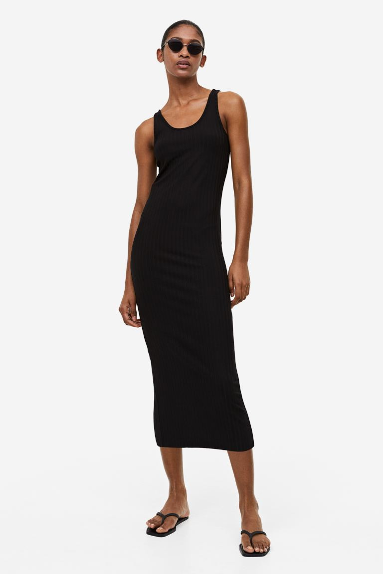 Vestido ajustado de canalé | H&M (FR, IT, ES, PT, BE)
