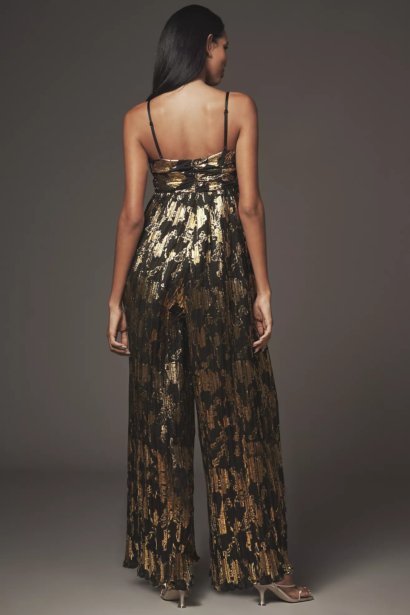 Hutch Mabel Foil Pleated Jumpsuit | Anthropologie (US)