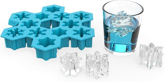 TrueZoo Snowflake Silicone Ice Cube Tray, Flexible Ice Mold for Whiskey, Cocktails, Jello Shots, ... | Amazon (US)