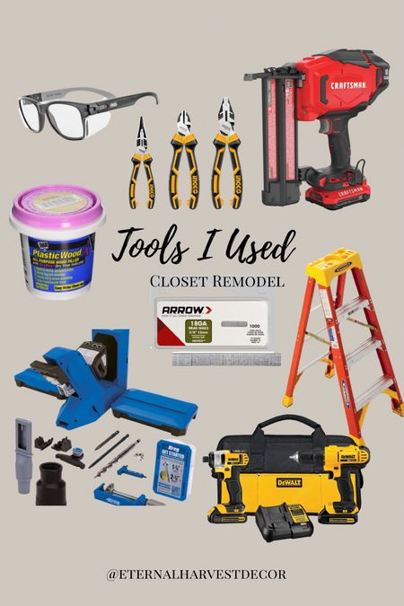 Here are the tools I used to remodel my closet. 

#LTKhome