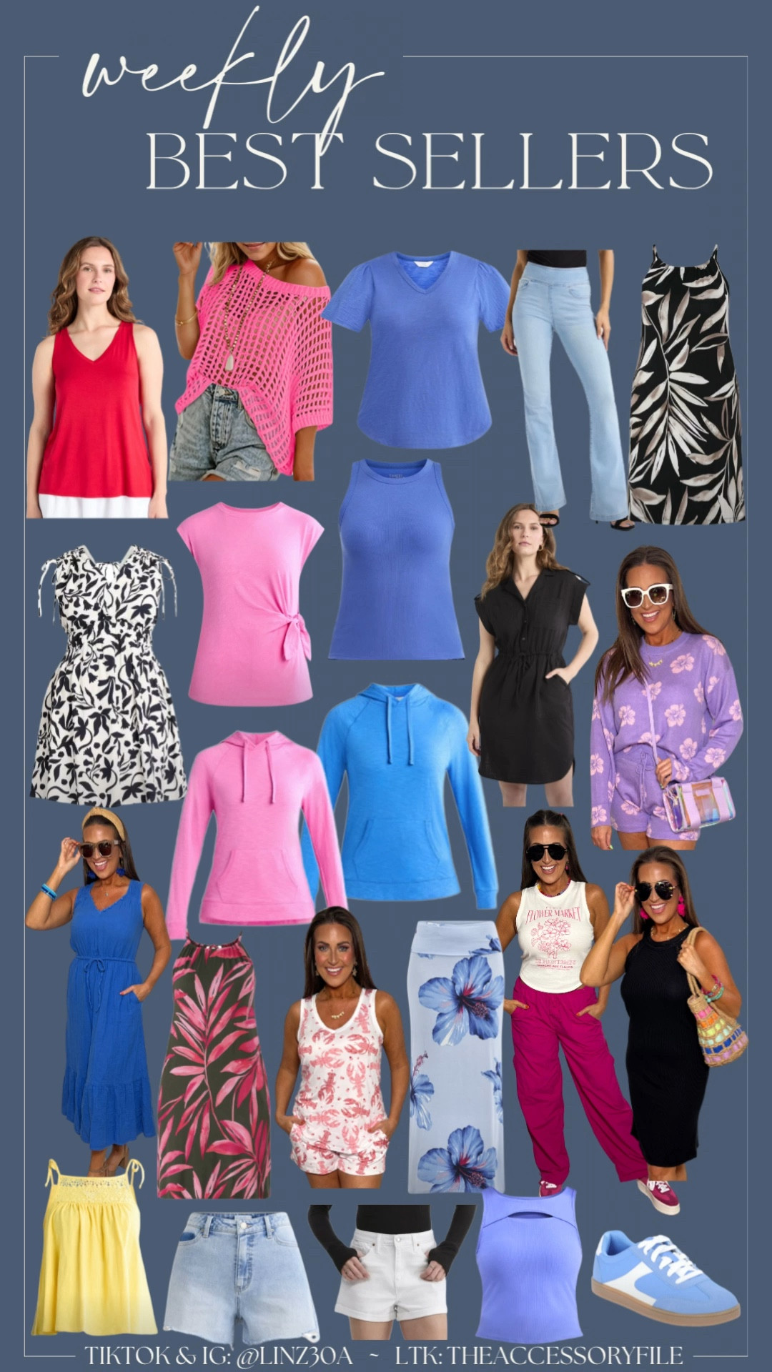 Last week’s best sellers 

Spring outfit, spring fashion, summer outfit, summer fashion, resort wear, summer dress, sun dress, Easter dress, brunch outfit, flare jeans, mini dress, maxi dress, pajama shorts set, lightweight hoodie, swim coverup, beach coverup, blue sneakers, loose tank top, ribbed tank top, denim shorts, white denim shorts, activewear, athleisure wear, little black dress, parachute pants, maxi skirt, crochet top 

#LTKSeasonal #LTKSwim #LTKFindsUnder50