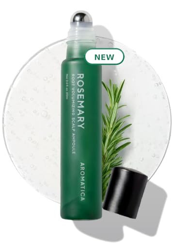 AROMATICA Rosemary Root Volumizing Scalp Serum, Korean Hair Growth Serum Roll on, Caffeine 10,000ppm & Rosemary Essential oils 1,400 ppm, Cooling Scalp care, Silicon/Paraben/Sulfate‑Free (0.67oz) | Amazon (US)