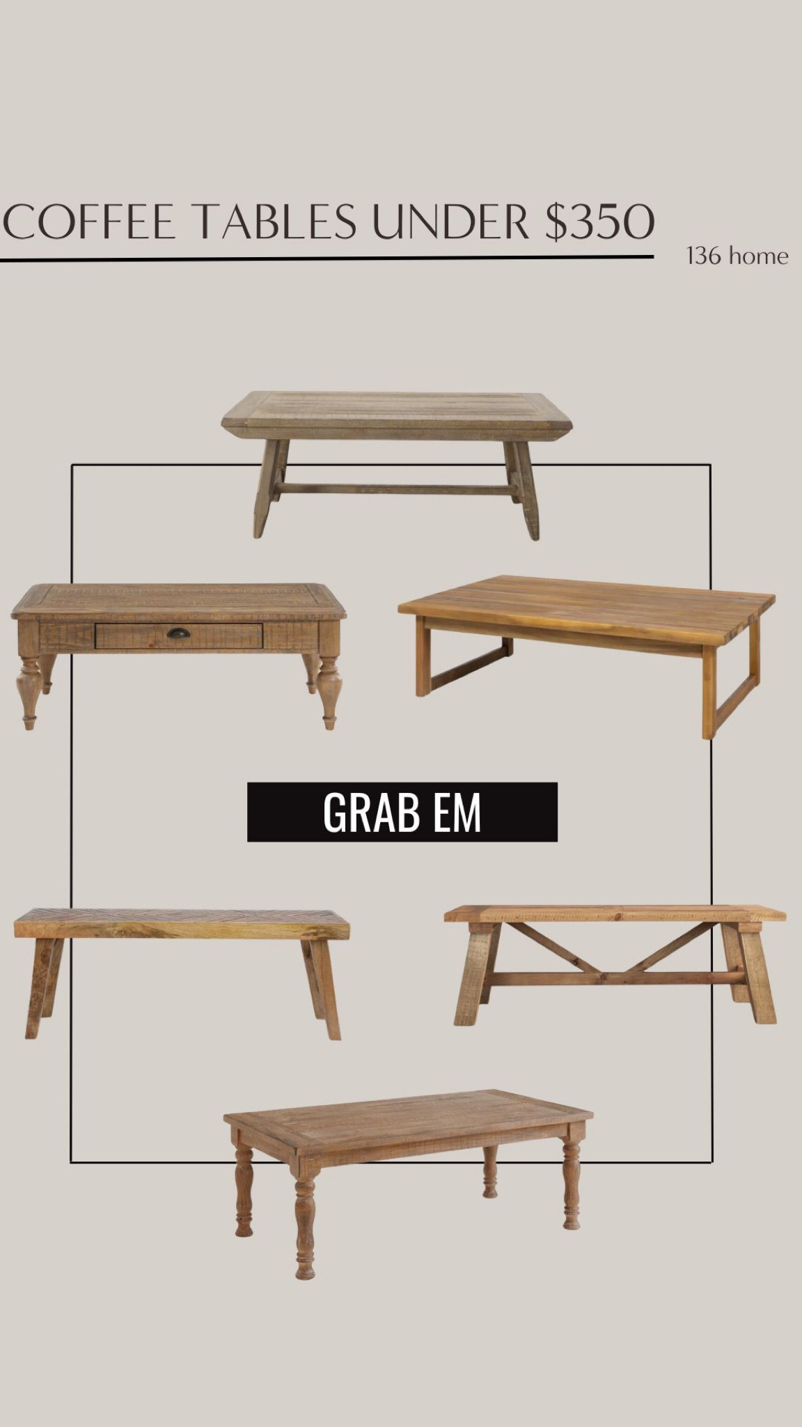 Coffee Tables Under $350 #coffeetables #tables #furniture #homedecor #interiordesign #livingroomdecor

#LTKhome #LTKstyletip