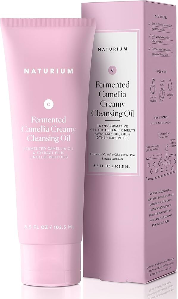 Naturium Camellia Creamy Cleansing Oil, Fermented Camellia Oil & Extract Plus Linoleic-Rich Oils,... | Amazon (US)