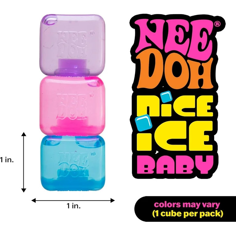 Schylling NeeDoh Nice Ice Baby - Sensory Squeeze Toy - Single Mini Nice Cube in Assorted Colors -... | Walmart (US)
