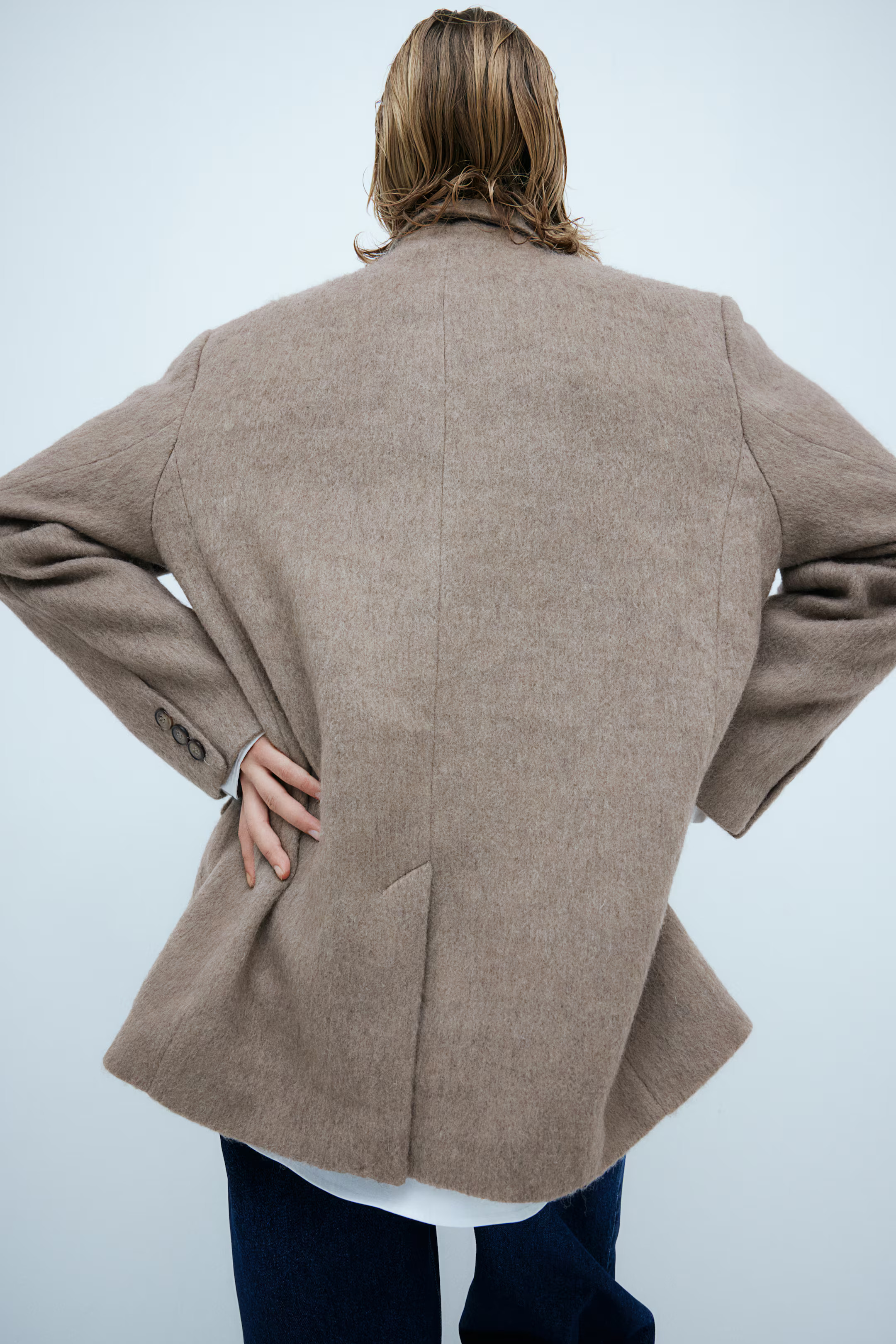 Wool-blend blazer - Dark grey marl - Ladies | H&M GB | H&M (UK, MY, IN, SG, PH, TW, HK)