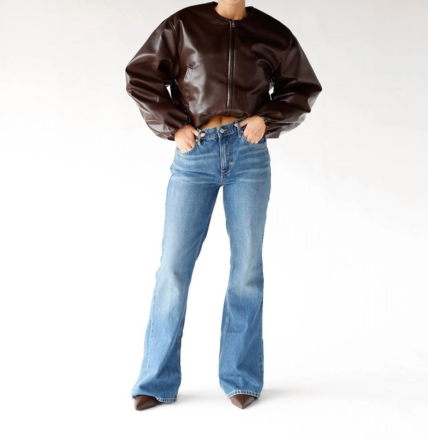 Coco Luxe Bomber Jacket In Chocolatey Brown | Shop Simon