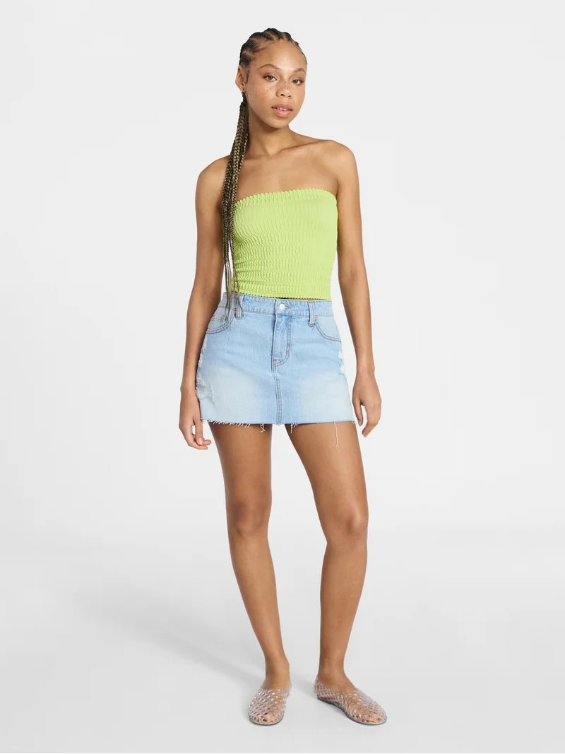 No Boundaries Seamless Textured Tube Top, Women's XXS-XXL | Walmart (US)