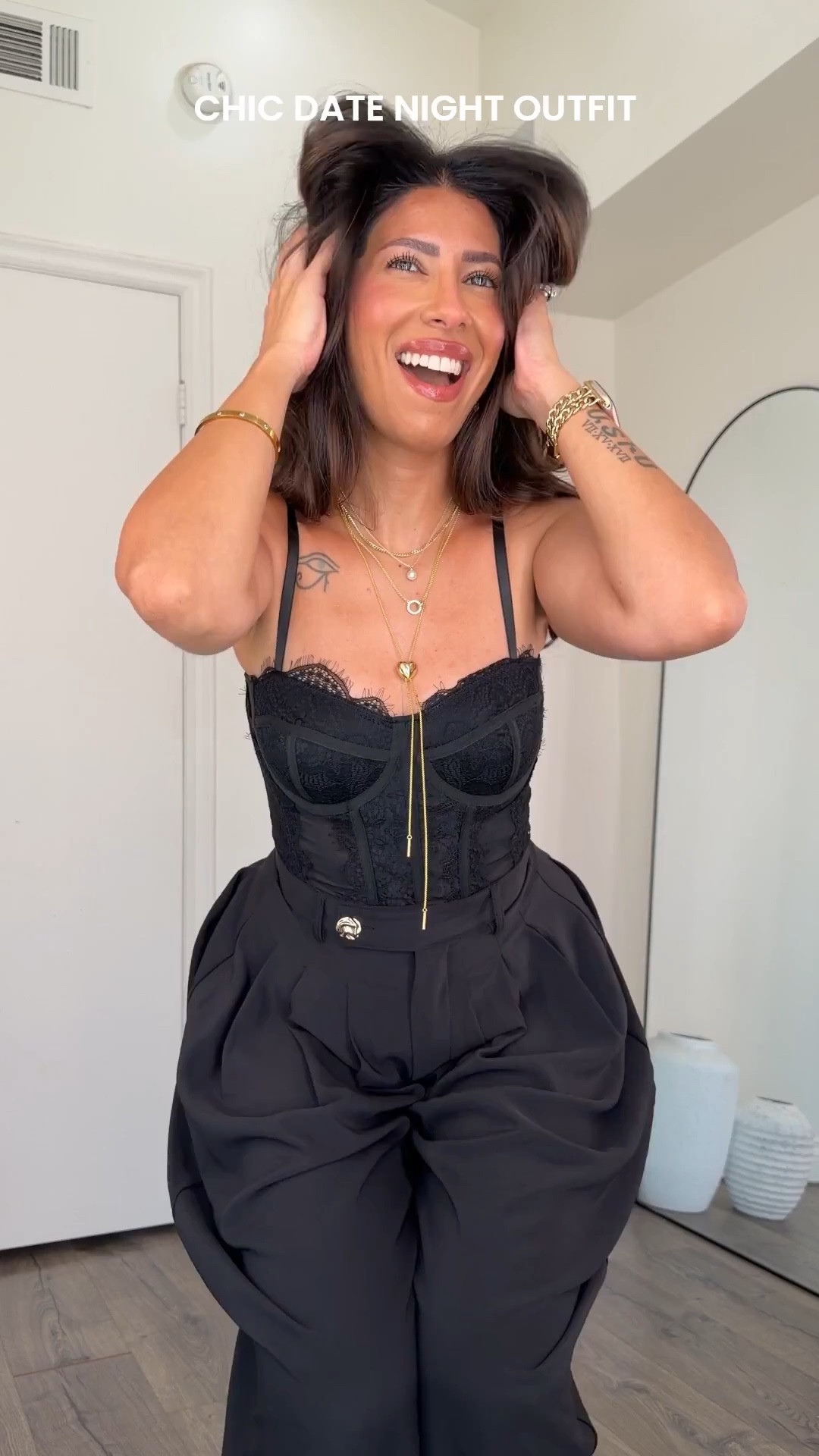 This chic chic date night look that I’m obsessed with. this corset top is one that you’ll never stop wearing! Wearing small in the trousers and corset top and also the leather jacket (love the length on that jacket). Can’t believe it’s all Amazon. 






#LTKMidsize #LTKootd #LTKSeasonal