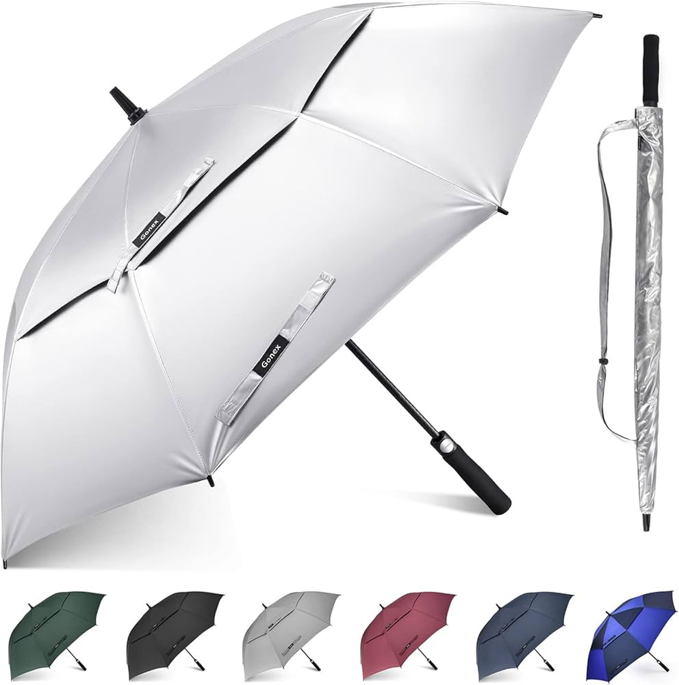 Gonex 54/62/68/72/80 Inch Extra Large Golf Umbrella, Automatic Open Travel Rain Umbrella with Win... | Amazon (US)
