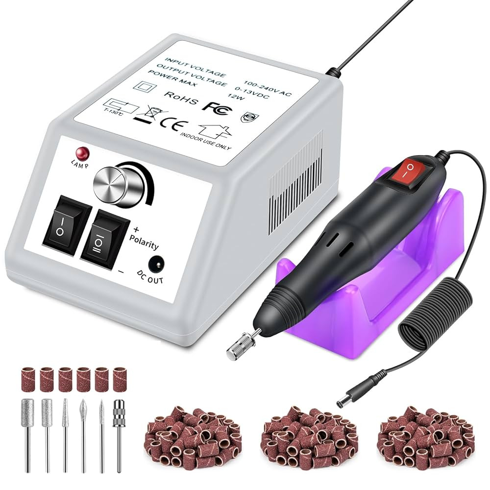 LAVAED Professional Electric Nail Drill Machine Kit - Low Noise Vibration with 156pcs Sanding Ban... | Amazon (US)