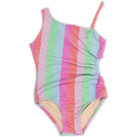 One Piece w/ Cutout Girls 3-14 Shimmer Rainbow | Shade Critters