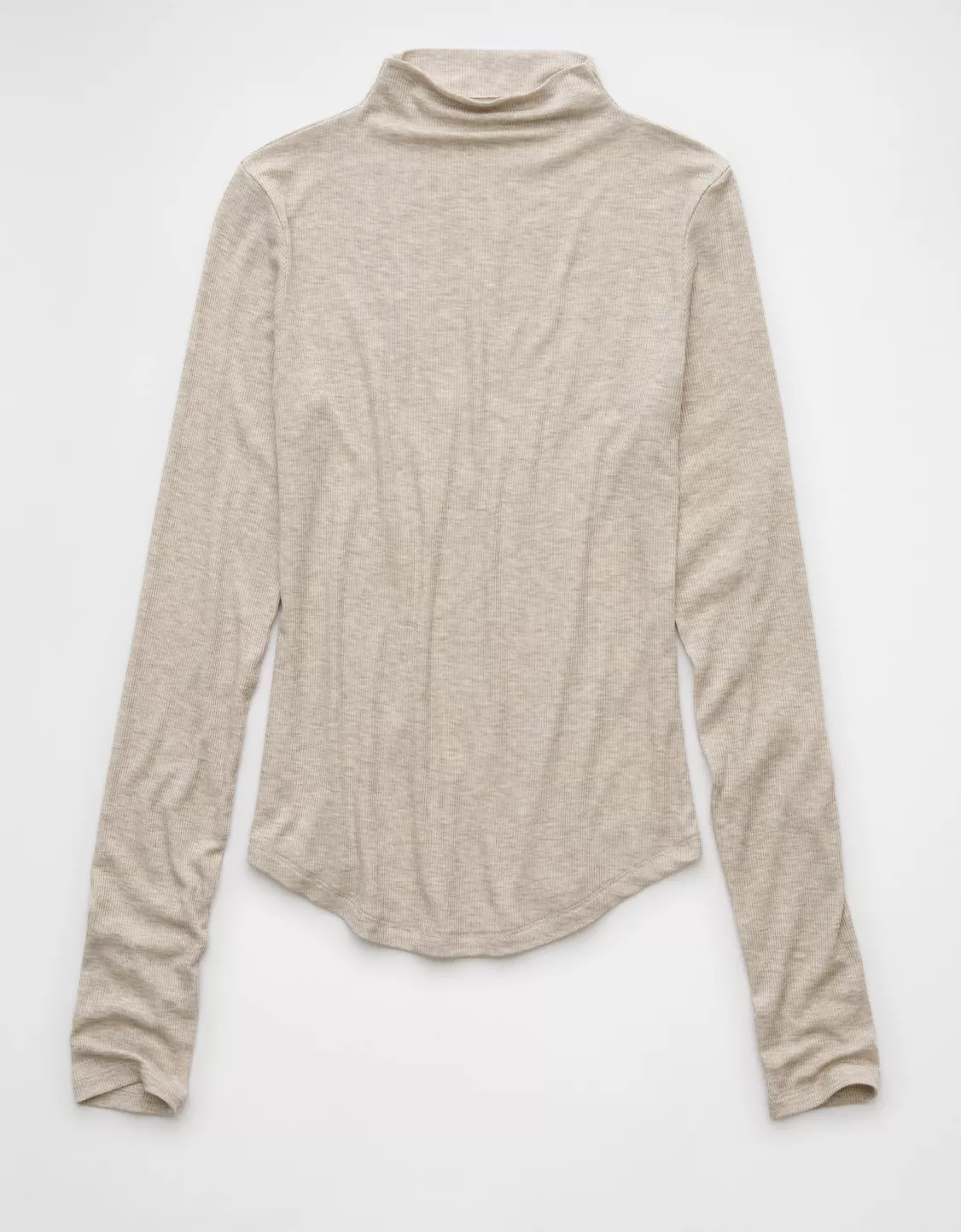AE Soft & Sexy Long-Sleeve Mock Neck T-Shirt | American Eagle Outfitters (US & CA)