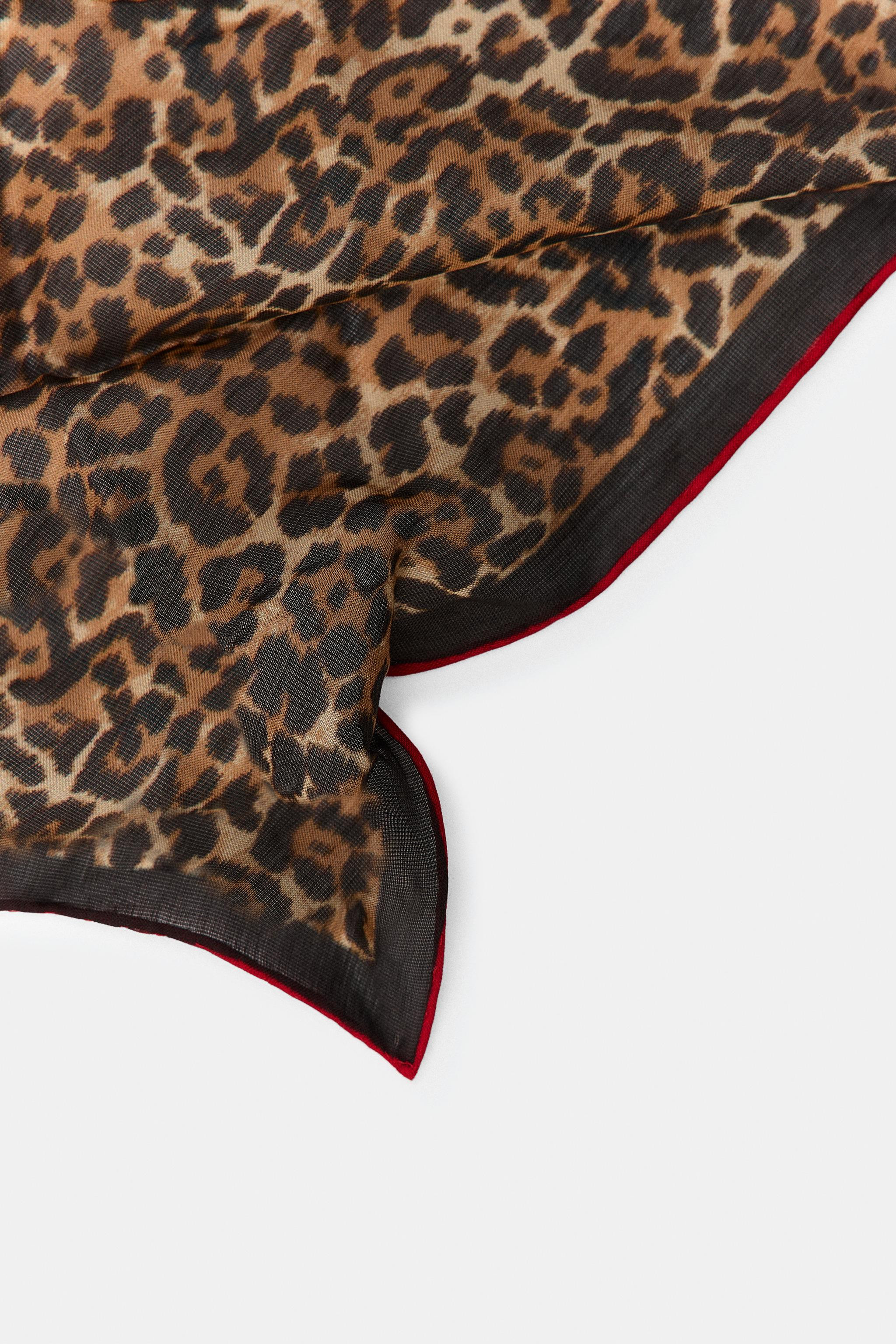 ANIMAL PRINT MODAL AND SILK SCARF | Zara UK