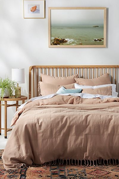 Striped Linen Duvet Cover | Anthropologie (US)