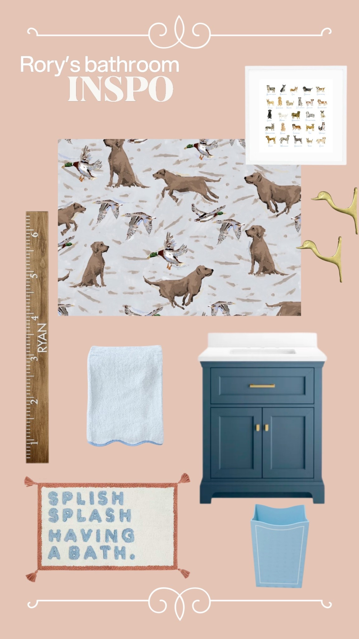 Rory’s bathroom inspo 🦆🐶