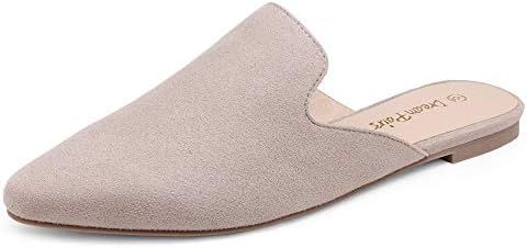 DREAM PAIRS Women's Flat Mules Pointed Toe Backless Loafer Shoes | Amazon (US)