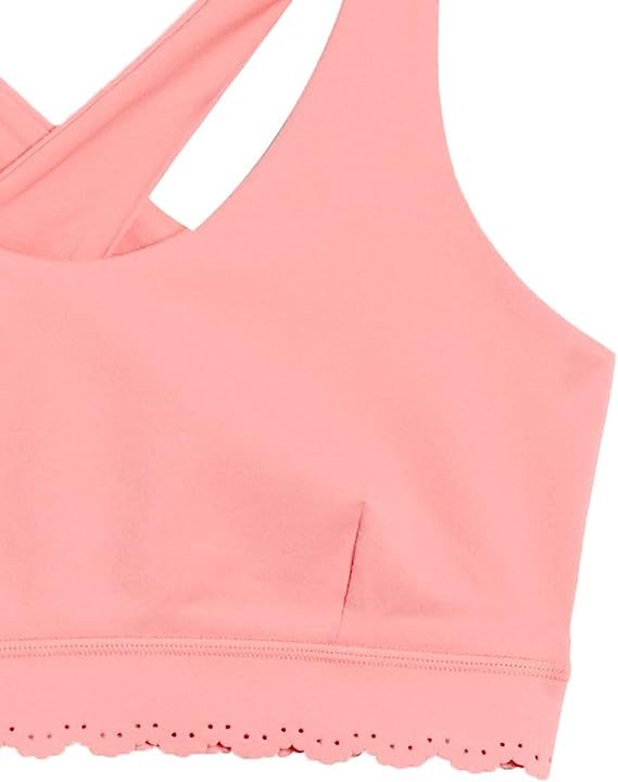 Amazon Brand - Core 10 Women's Studiotech Icon Series 'Scallop' Yoga Bralette Sports Bra | Amazon (US)