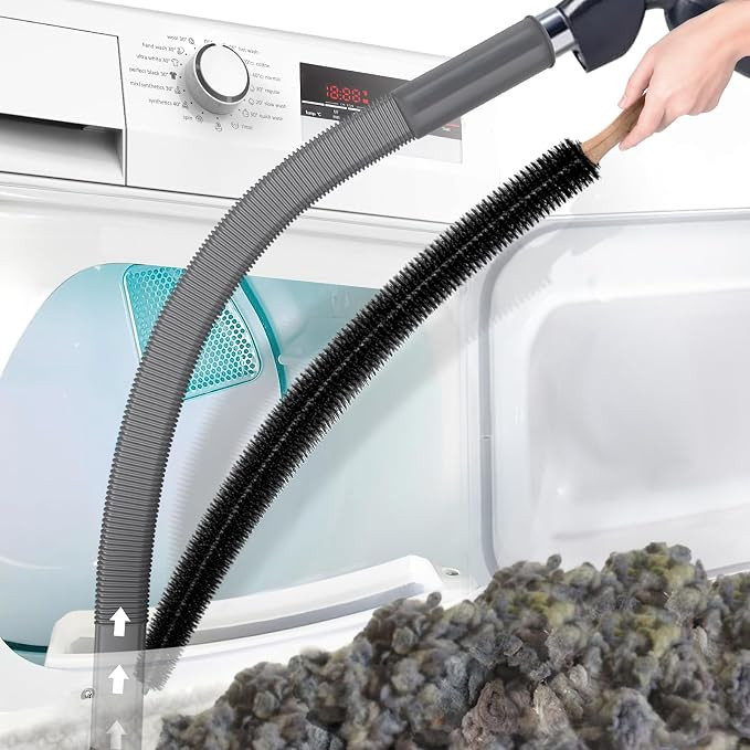 2 Pieces Dryer Vent Cleaner Kit Compatible with All Vacuum Cleaner, Dryer Lint Brush and Vacuum H... | Amazon (US)