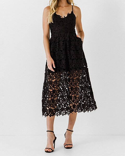 Endless Rose Lace Cami Midi Dress | Express