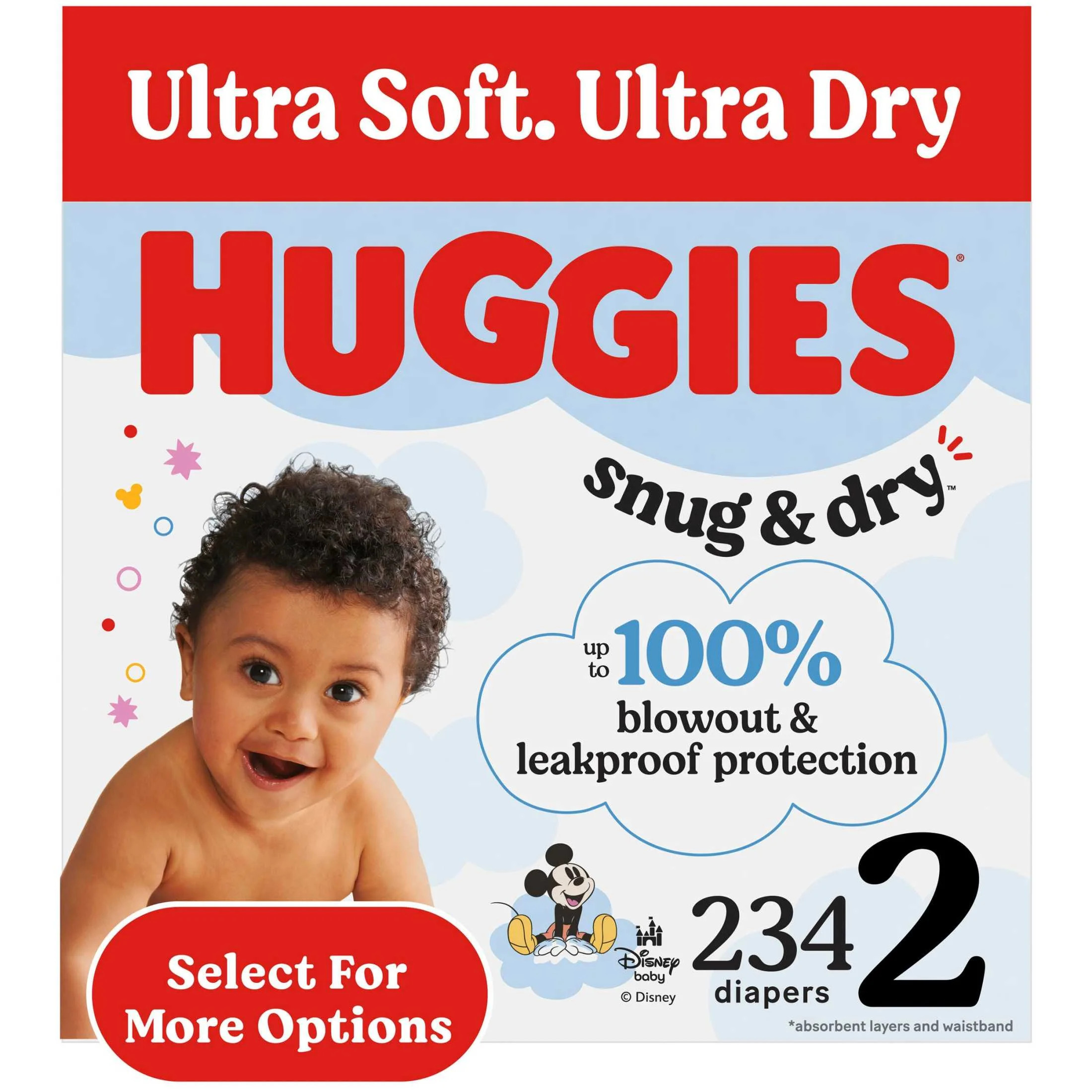 Huggies Snug & Dry Baby Diapers, Size 2 (12-18 lbs), 234 Count (Select for More) | Walmart (US)