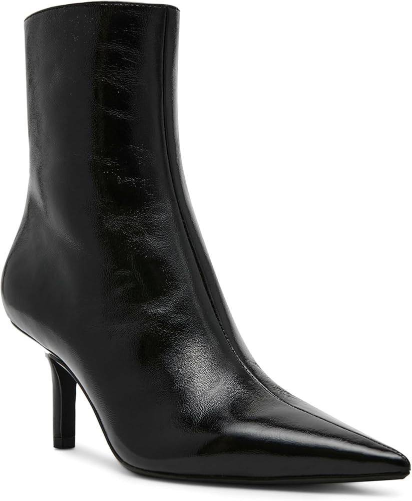 Steve Madden Women's Alston Ankle Boot, Black Leather, 8 | Amazon (US)