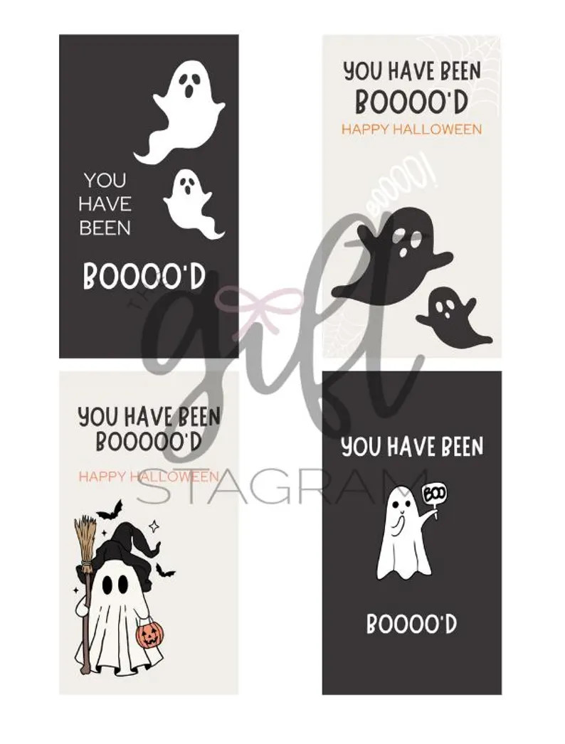 You Have Been Boo'd Gift Tag Bundle | DIGITAL DOWNLOAD |  Halloween Gift Tags | Boo Gift Ideas | ... | Etsy (Global)