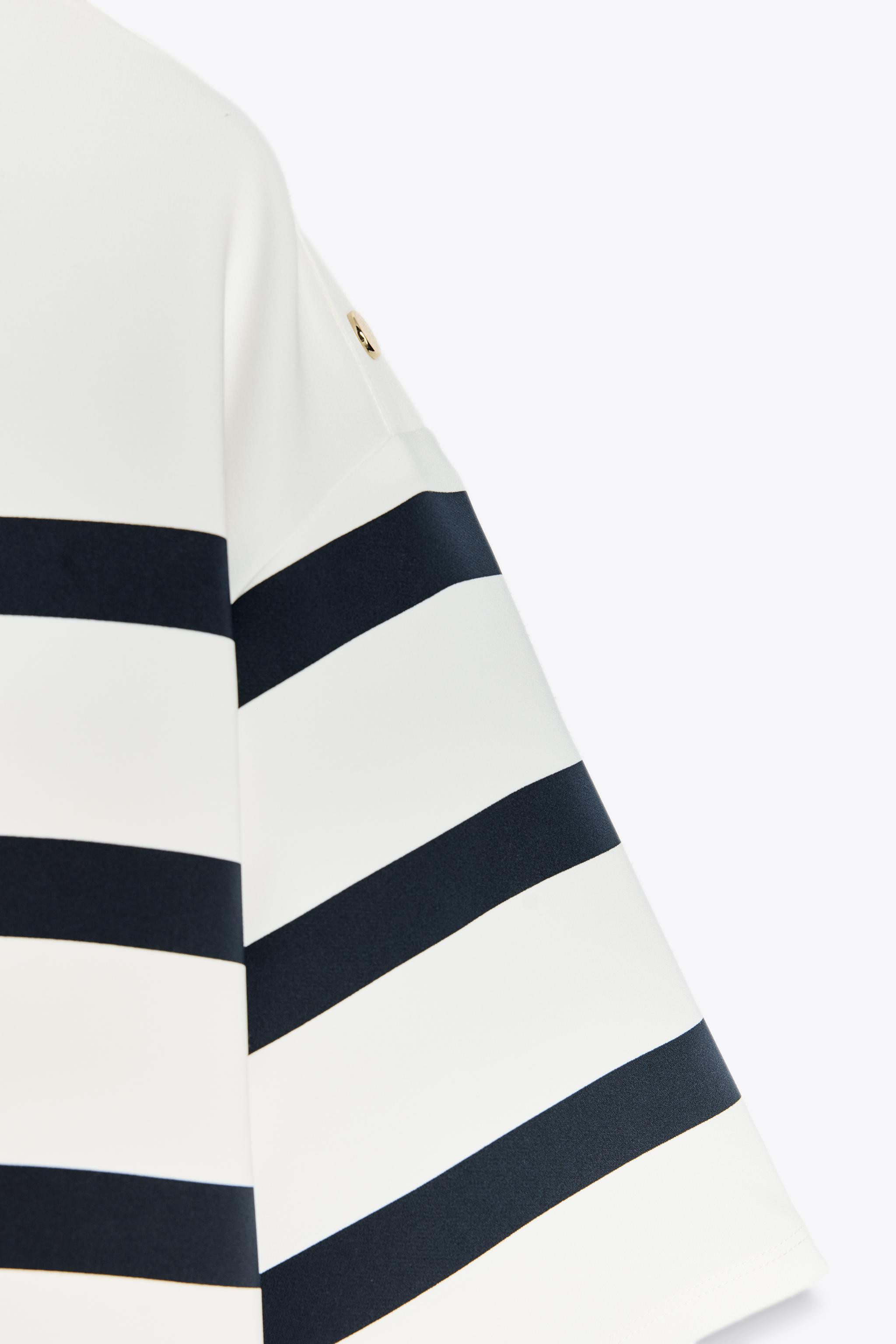 SHORT SLEEVE STRIPE TOP | Zara US