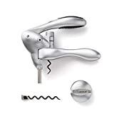 Rabbit Original Lever Corkscrew Wine Opener with Foil Cutter and Extra Spiral (Silver) | Amazon (US)