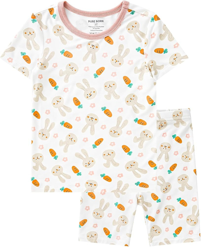 pureborn Baby Toddler Kids Viscose from Bamboo Pajamas Set Pjs 2pcs 18M-8Y | Amazon (US)